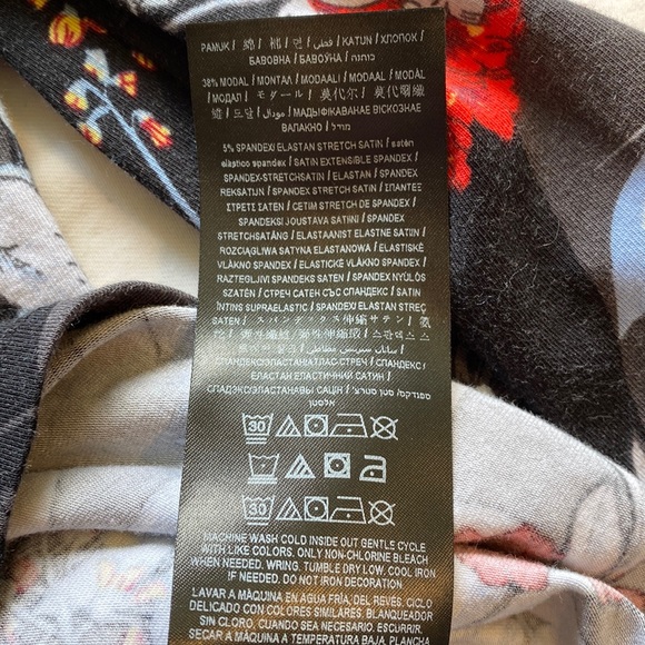 Guess Floral Cold Shoulder Shirt Top - Picture 7 of 7